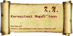 Keresztesi Napóleon névjegykártya